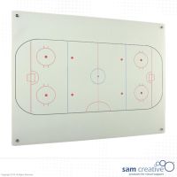Whiteboard Glass Solid Ice Hockey 100x180 cm