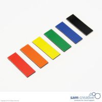Magnetic symbol rectangle 1x4 cm mixed colour